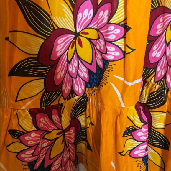 Grass-Fields Floral Off-Shoulder Midi Dress – Size 6 - Picture 10 of 15